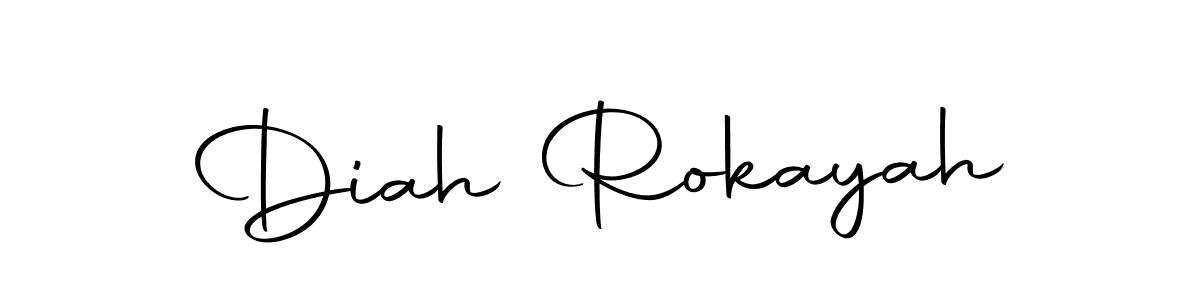 Create a beautiful signature design for name Diah Rokayah. With this signature (Autography-DOLnW) fonts, you can make a handwritten signature for free. Diah Rokayah signature style 10 images and pictures png