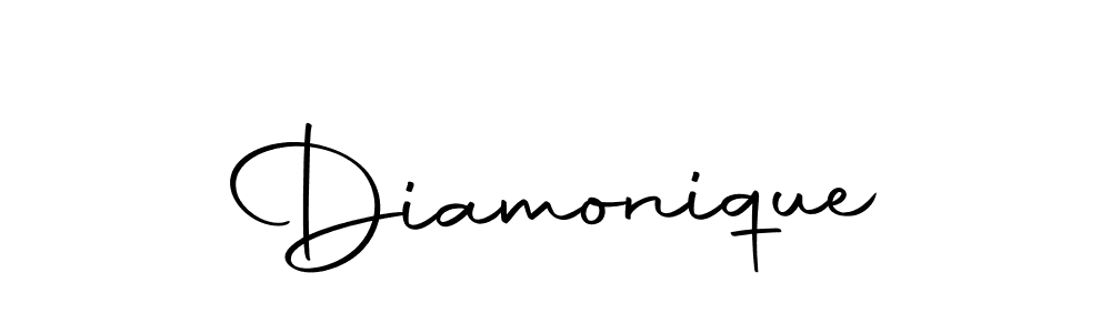 Diamonique stylish signature style. Best Handwritten Sign (Autography-DOLnW) for my name. Handwritten Signature Collection Ideas for my name Diamonique. Diamonique signature style 10 images and pictures png