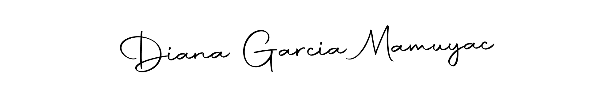 How to make Diana Garcia Mamuyac name signature. Use Autography-DOLnW style for creating short signs online. This is the latest handwritten sign. Diana Garcia Mamuyac signature style 10 images and pictures png