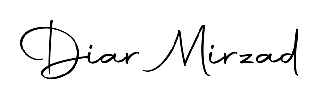 Create your official email sign-off with Diar Mirzad name in Autography-DOLnW style. Crisp, clean, and perfectly legible across all screens. Diar Mirzad signature style 10 images and pictures png