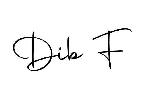 Make a beautiful signature design for name Dib F. With this signature (Autography-DOLnW) style, you can create a handwritten signature for free. Dib F signature style 10 images and pictures png
