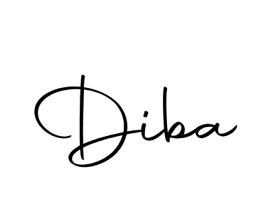 Create a beautiful signature design for name Diba. With this signature (Autography-DOLnW) fonts, you can make a handwritten signature for free. Diba signature style 10 images and pictures png