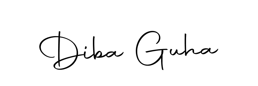 Diba Guha stylish signature style. Best Handwritten Sign (Autography-DOLnW) for my name. Handwritten Signature Collection Ideas for my name Diba Guha. Diba Guha signature style 10 images and pictures png