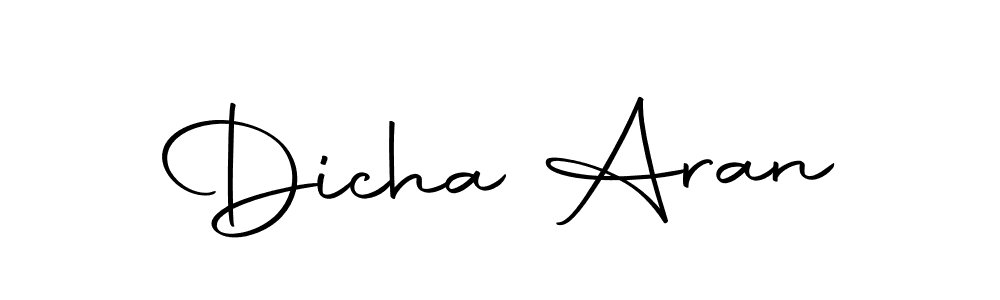 Create a beautiful signature design for name Dicha Aran. With this signature (Autography-DOLnW) fonts, you can make a handwritten signature for free. Dicha Aran signature style 10 images and pictures png