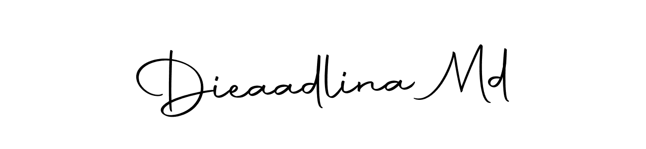 The best way (Autography-DOLnW) to make a short signature is to pick only two or three words in your name. The name Dieaadlina Md include a total of six letters. For converting this name. Dieaadlina Md signature style 10 images and pictures png