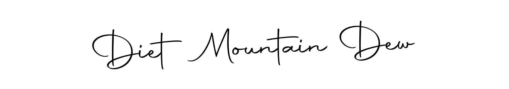 Create a beautiful signature design for name Diet Mountain Dew. With this signature (Autography-DOLnW) fonts, you can make a handwritten signature for free. Diet Mountain Dew signature style 10 images and pictures png
