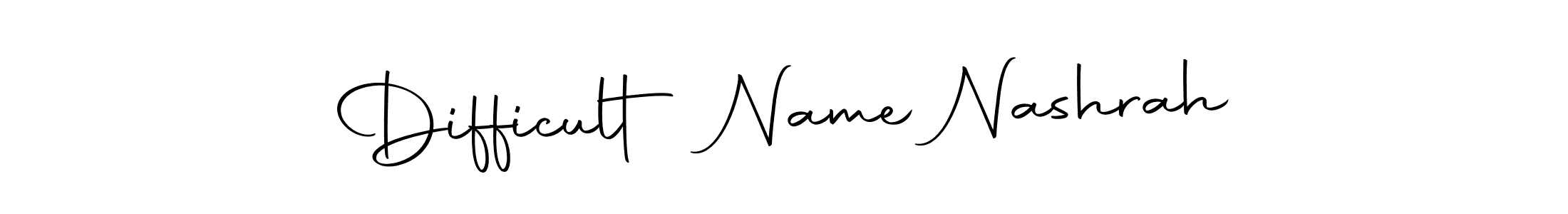 Make a short Difficult Name Nashrah signature style. Manage your documents anywhere anytime using Autography-DOLnW. Create and add eSignatures, submit forms, share and send files easily. Difficult Name Nashrah signature style 10 images and pictures png