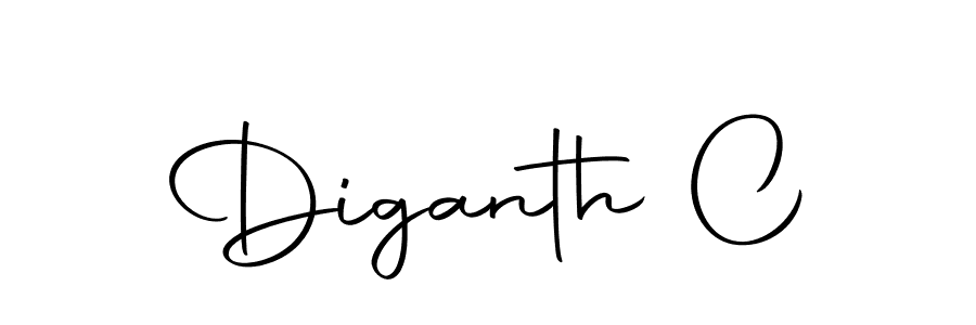 Diganth C stylish signature style. Best Handwritten Sign (Autography-DOLnW) for my name. Handwritten Signature Collection Ideas for my name Diganth C. Diganth C signature style 10 images and pictures png