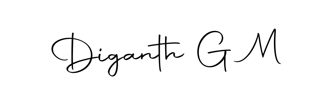 Make a beautiful signature design for name Diganth G M. Use this online signature maker to create a handwritten signature for free. Diganth G M signature style 10 images and pictures png