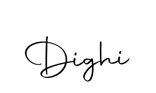 Design your own signature with our free online signature maker. With this signature software, you can create a handwritten (Autography-DOLnW) signature for name Dighi. Dighi signature style 10 images and pictures png