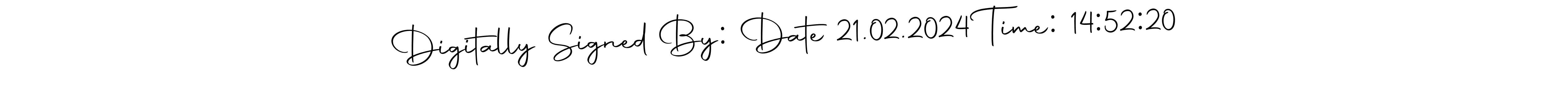 How to make Digitally Signed By: Date 21.02.2024 Time: 14:52:20 name signature. Use Autography-DOLnW style for creating short signs online. This is the latest handwritten sign. Digitally Signed By: Date 21.02.2024 Time: 14:52:20 signature style 10 images and pictures png