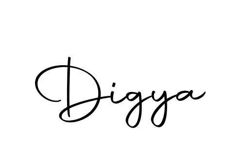 Design your own signature with our free online signature maker. With this signature software, you can create a handwritten (Autography-DOLnW) signature for name Digya. Digya signature style 10 images and pictures png