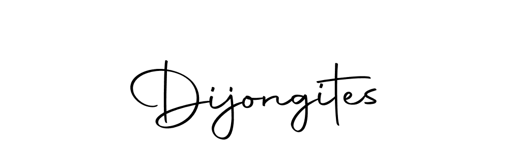 Design your own signature with our free online signature maker. With this signature software, you can create a handwritten (Autography-DOLnW) signature for name Dijongites. Dijongites signature style 10 images and pictures png