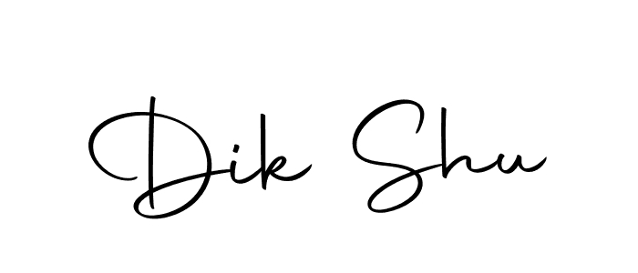 The best way (Autography-DOLnW) to make a short signature is to pick only two or three words in your name. The name Dik Shu include a total of six letters. For converting this name. Dik Shu signature style 10 images and pictures png