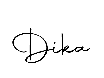 Use a signature maker to create a handwritten signature online. With this signature software, you can design (Autography-DOLnW) your own signature for name Dika. Dika signature style 10 images and pictures png