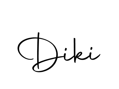Use a signature maker to create a handwritten signature online. With this signature software, you can design (Autography-DOLnW) your own signature for name Diki. Diki signature style 10 images and pictures png