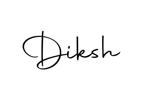 Create a beautiful signature design for name Diksh. With this signature (Autography-DOLnW) fonts, you can make a handwritten signature for free. Diksh signature style 10 images and pictures png