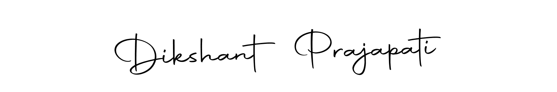 How to make Dikshant Prajapati name signature. Use Autography-DOLnW style for creating short signs online. This is the latest handwritten sign. Dikshant Prajapati signature style 10 images and pictures png