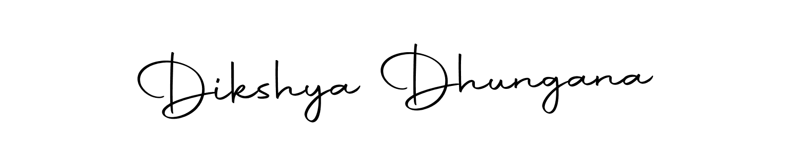 How to make Dikshya Dhungana name signature. Use Autography-DOLnW style for creating short signs online. This is the latest handwritten sign. Dikshya Dhungana signature style 10 images and pictures png