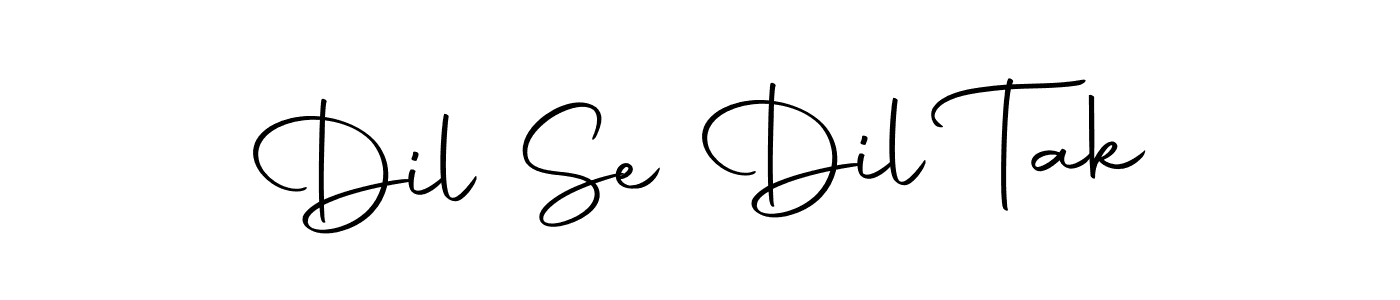 Use a signature maker to create a handwritten signature online. With this signature software, you can design (Autography-DOLnW) your own signature for name Dil Se Dil Tak. Dil Se Dil Tak signature style 10 images and pictures png