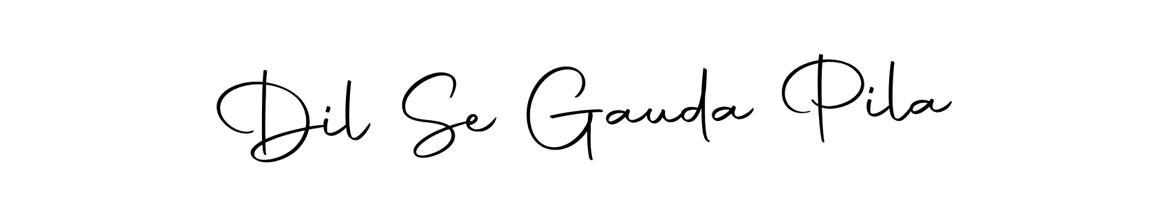 Design your own signature with our free online signature maker. With this signature software, you can create a handwritten (Autography-DOLnW) signature for name Dil Se Gauda Pila. Dil Se Gauda Pila signature style 10 images and pictures png