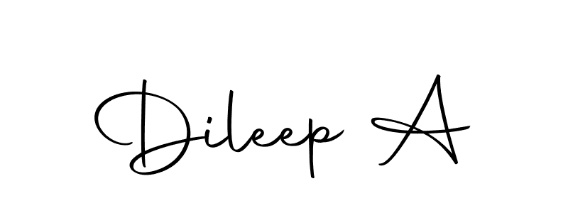 Also we have Dileep A name is the best signature style. Create professional handwritten signature collection using Autography-DOLnW autograph style. Dileep A signature style 10 images and pictures png