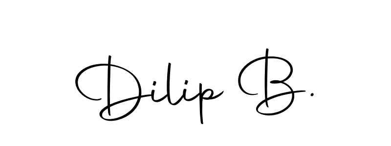 You should practise on your own different ways (Autography-DOLnW) to write your name (Dilip B.) in signature. don't let someone else do it for you. Dilip B. signature style 10 images and pictures png