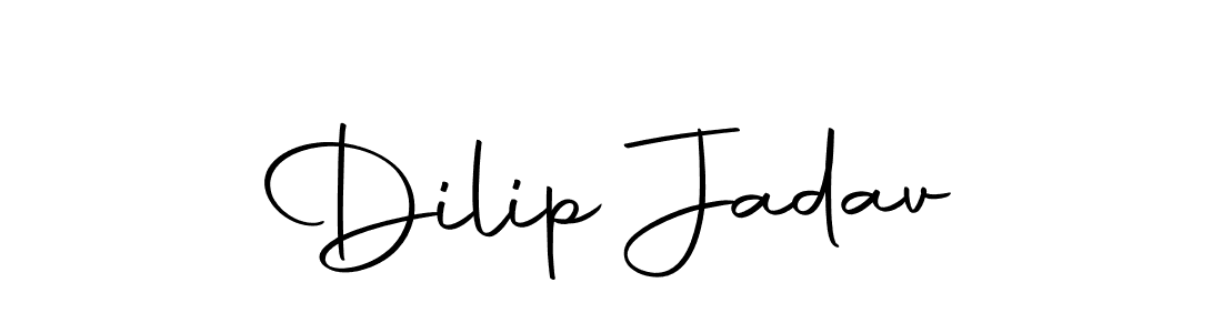 How to make Dilip Jadav name signature. Use Autography-DOLnW style for creating short signs online. This is the latest handwritten sign. Dilip Jadav signature style 10 images and pictures png