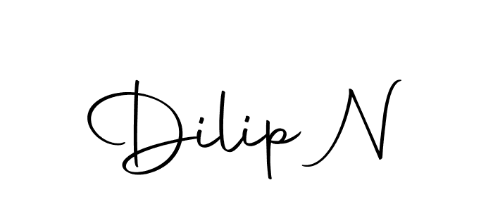 How to make Dilip N name signature. Use Autography-DOLnW style for creating short signs online. This is the latest handwritten sign. Dilip N signature style 10 images and pictures png