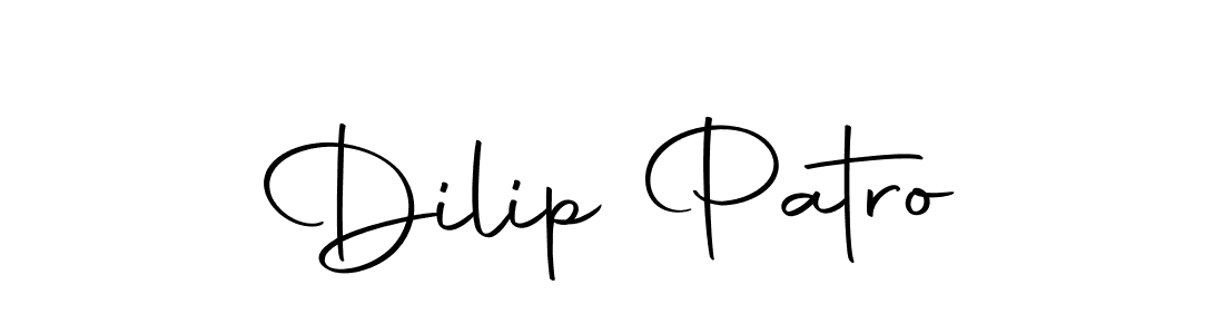 You should practise on your own different ways (Autography-DOLnW) to write your name (Dilip Patro) in signature. don't let someone else do it for you. Dilip Patro signature style 10 images and pictures png