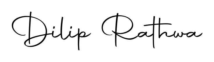 Master the art of signing with Dilip Rathwa written in fluent Autography-DOLnW script. A great template to practice and refine your handwriting. Dilip Rathwa signature style 10 images and pictures png
