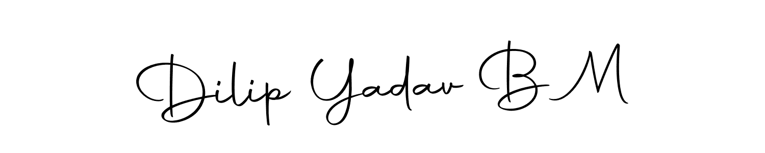 if you are searching for the best signature style for your name Dilip Yadav B M. so please give up your signature search. here we have designed multiple signature styles  using Autography-DOLnW. Dilip Yadav B M signature style 10 images and pictures png