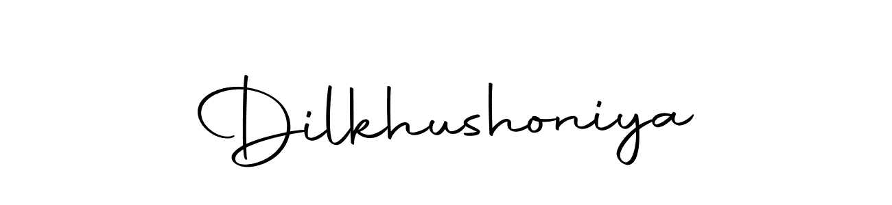 Create a beautiful signature design for name Dilkhushoniya. With this signature (Autography-DOLnW) fonts, you can make a handwritten signature for free. Dilkhushoniya signature style 10 images and pictures png