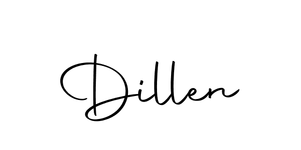 Design your own signature with our free online signature maker. With this signature software, you can create a handwritten (Autography-DOLnW) signature for name Dillen. Dillen signature style 10 images and pictures png