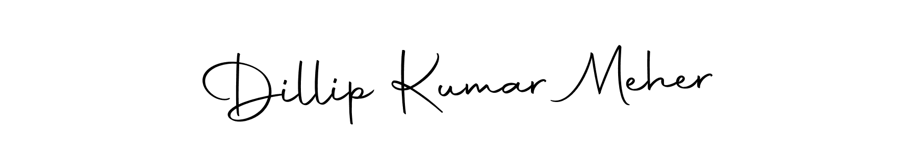 How to make Dillip Kumar Meher name signature. Use Autography-DOLnW style for creating short signs online. This is the latest handwritten sign. Dillip Kumar Meher signature style 10 images and pictures png