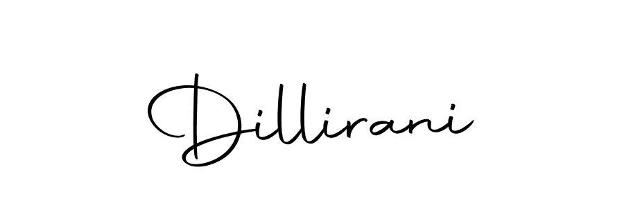 Design your own signature with our free online signature maker. With this signature software, you can create a handwritten (Autography-DOLnW) signature for name Dillirani. Dillirani signature style 10 images and pictures png