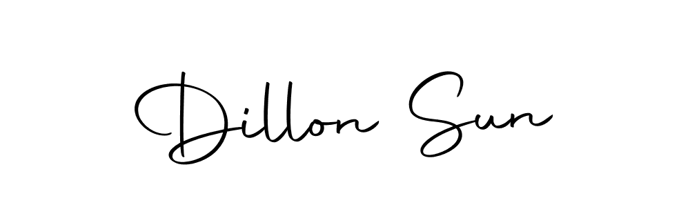 Design your own signature with our free online signature maker. With this signature software, you can create a handwritten (Autography-DOLnW) signature for name Dillon Sun. Dillon Sun signature style 10 images and pictures png