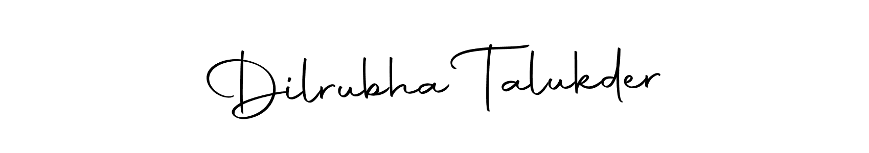 Use a signature maker to create a handwritten signature online. With this signature software, you can design (Autography-DOLnW) your own signature for name Dilrubha Talukder. Dilrubha Talukder signature style 10 images and pictures png