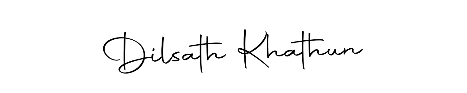 How to make Dilsath Khathun name signature. Use Autography-DOLnW style for creating short signs online. This is the latest handwritten sign. Dilsath Khathun signature style 10 images and pictures png