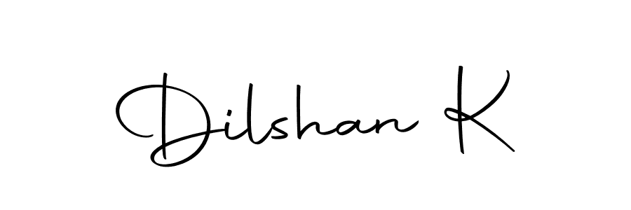 How to make Dilshan K name signature. Use Autography-DOLnW style for creating short signs online. This is the latest handwritten sign. Dilshan K signature style 10 images and pictures png