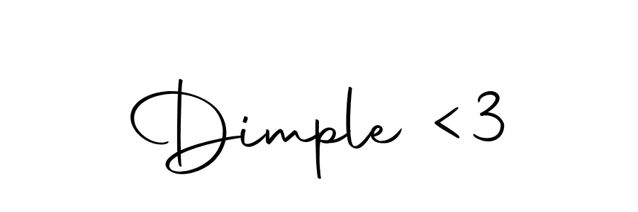 Design your own signature with our free online signature maker. With this signature software, you can create a handwritten (Autography-DOLnW) signature for name Dimple <3. Dimple <3 signature style 10 images and pictures png