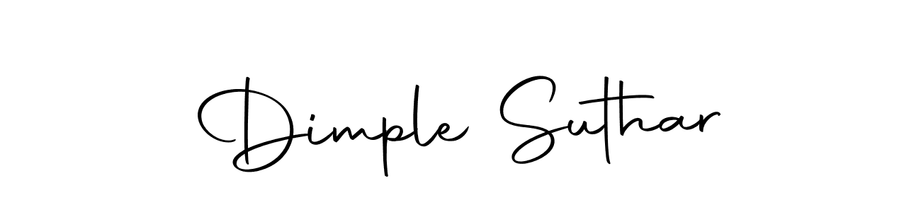 Make a beautiful signature design for name Dimple Suthar. Use this online signature maker to create a handwritten signature for free. Dimple Suthar signature style 10 images and pictures png