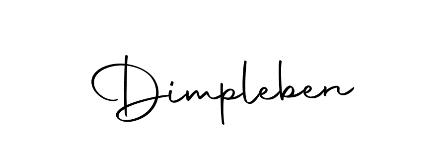 Design your own signature with our free online signature maker. With this signature software, you can create a handwritten (Autography-DOLnW) signature for name Dimpleben. Dimpleben signature style 10 images and pictures png