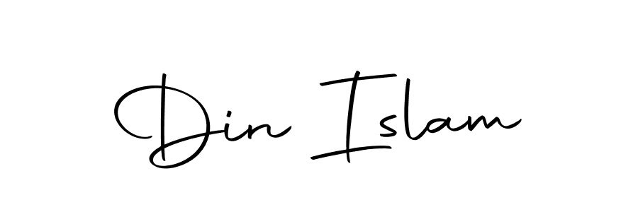 Make a beautiful signature design for name Din Islam. Use this online signature maker to create a handwritten signature for free. Din Islam signature style 10 images and pictures png