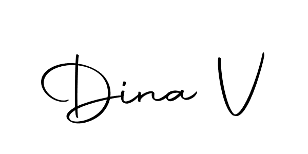 Dina V stylish signature style. Best Handwritten Sign (Autography-DOLnW) for my name. Handwritten Signature Collection Ideas for my name Dina V. Dina V signature style 10 images and pictures png