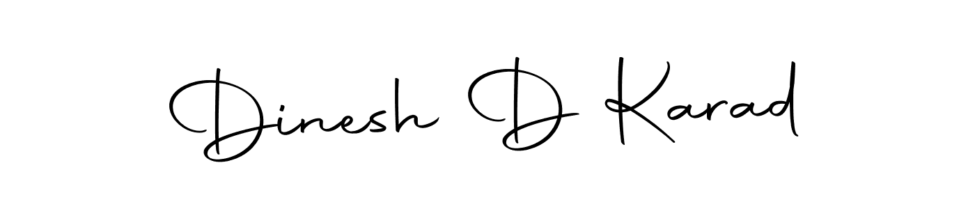 How to make Dinesh D Karad name signature. Use Autography-DOLnW style for creating short signs online. This is the latest handwritten sign. Dinesh D Karad signature style 10 images and pictures png