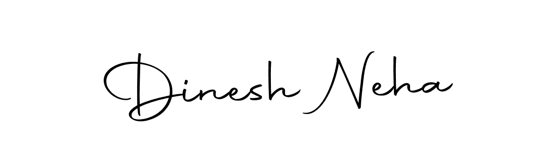 How to make Dinesh Neha name signature. Use Autography-DOLnW style for creating short signs online. This is the latest handwritten sign. Dinesh Neha signature style 10 images and pictures png