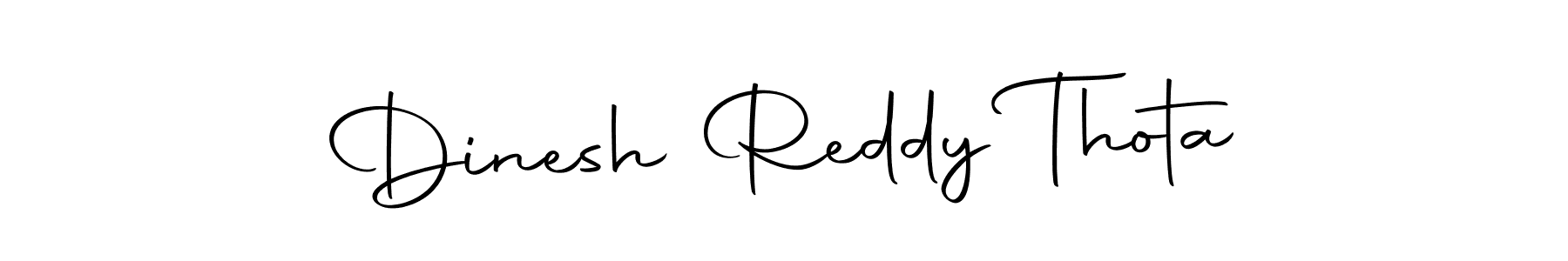 How to make Dinesh Reddy Thota name signature. Use Autography-DOLnW style for creating short signs online. This is the latest handwritten sign. Dinesh Reddy Thota signature style 10 images and pictures png