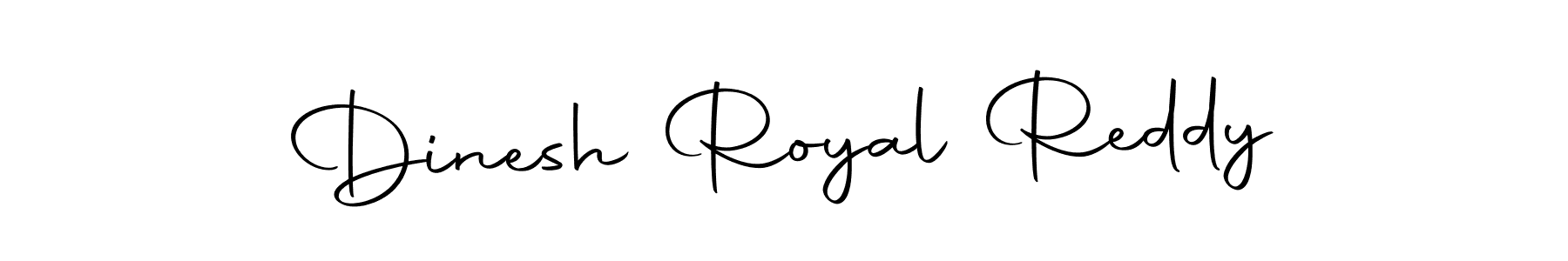 How to make Dinesh Royal Reddy name signature. Use Autography-DOLnW style for creating short signs online. This is the latest handwritten sign. Dinesh Royal Reddy signature style 10 images and pictures png