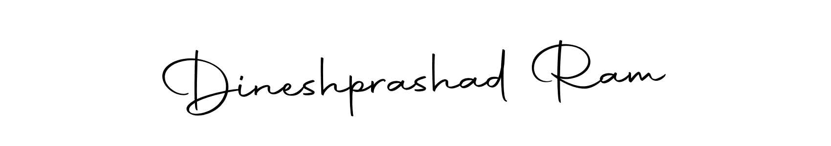 How to make Dineshprashad Ram name signature. Use Autography-DOLnW style for creating short signs online. This is the latest handwritten sign. Dineshprashad Ram signature style 10 images and pictures png